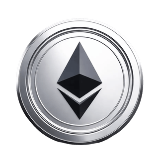 ETH coin icon shown as a floating graphic element